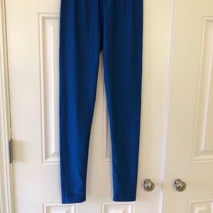 Royal blue shimmer leggings size small